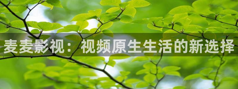 秋霞网络视频：麦麦影视：视频原生生活的新选择