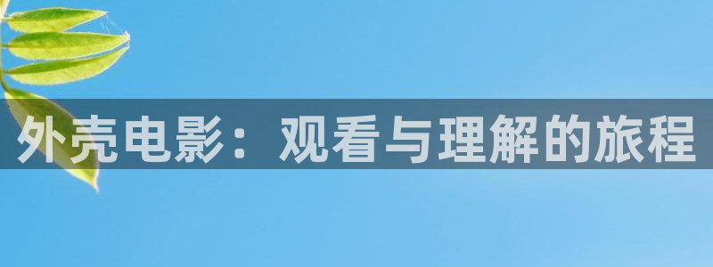秋霞综合影院：外壳电影：观看与理解的旅程